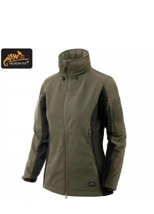 Куртка жіноча helikon-tex gunfighter softshell taiga green/black m