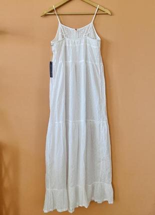 Белый пляжный сарафан платье прошва3 фото