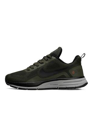 Кроссовки мужские nike air zoom зеленые черные / кросівки чоловічі найк аир зум зелені чорні кроссы