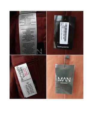 Новый терракотовый мужской пиджак от boohoo man размер 348 фото