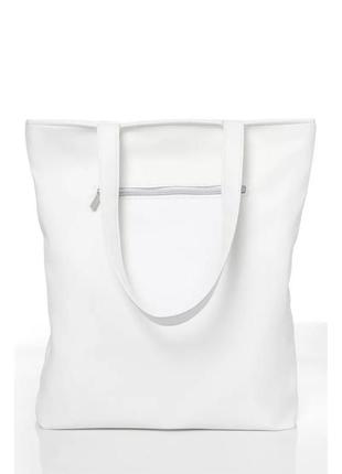 Женская сумка sambag shopper белая8 фото