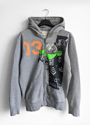 Diesel зіп худі великий логотип