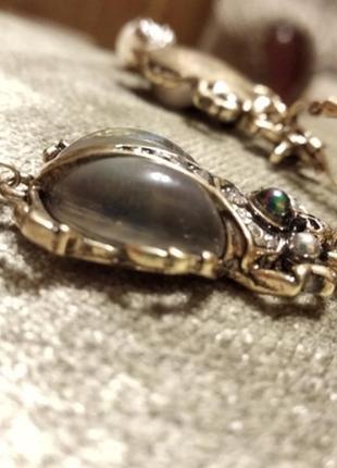 Мегастильні сережки з натуральними перлами і галиотисом7 фото