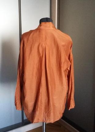 Блуза mango теракотового кольору5 фото