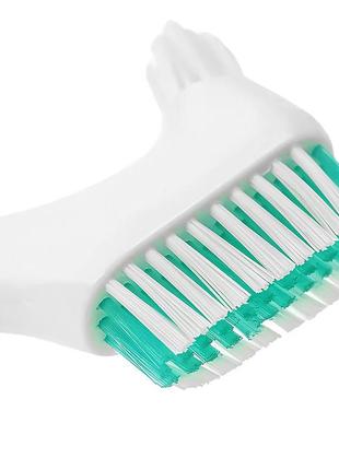 Щітка lesko 29587 green для чищення зубних протезів2 фото