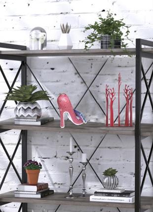 Декор для интерьера туфелька со стразами розовый4 фото