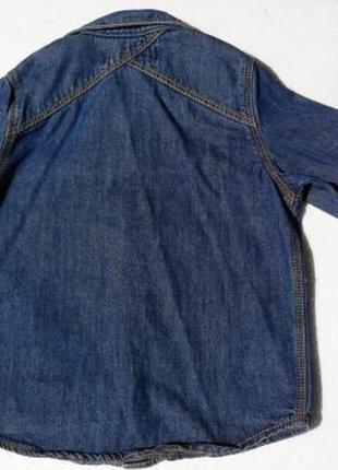 Zara. джинсовая рубашка на баечке. 18-24 месяца.2 фото