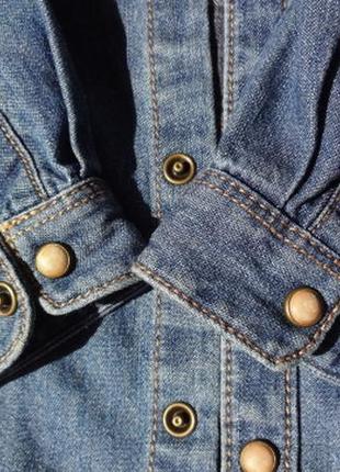 Zara. джинсовая рубашка на баечке. 18-24 месяца.4 фото