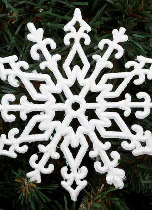 Прикраса сніжинка морозний візерунок 11х11 см (пап 10шт) 81551 фото