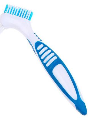 Щітка для чищення зубних протезів lesko 29587 blue3 фото