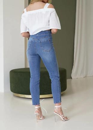 Стильні укорочені джинси для вагітних з підтримкою животика висока талія, 4088501-г3 фото