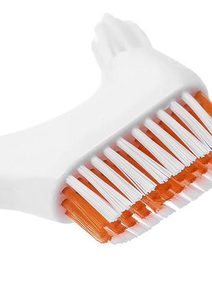 Щетка для чистки зубных протезов lesko 29587 orange2 фото