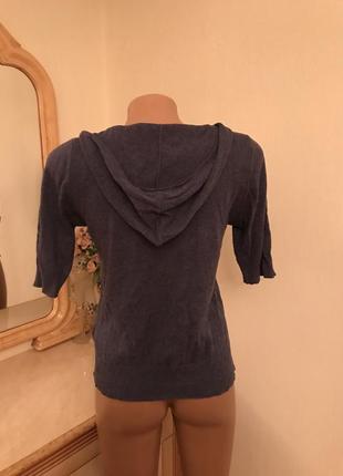 Кофта з капюшоном marks & spencer,светер спортивний короткий рукав котон7 фото