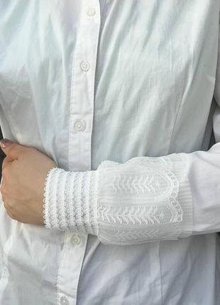 Мереживні манжети накладні декоративні для одягу з мереживними воланами білі3 фото
