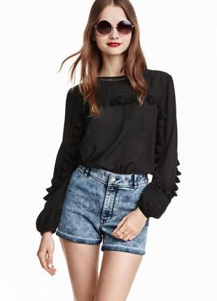 Джинсові шорти із завищеною талією h&m divided