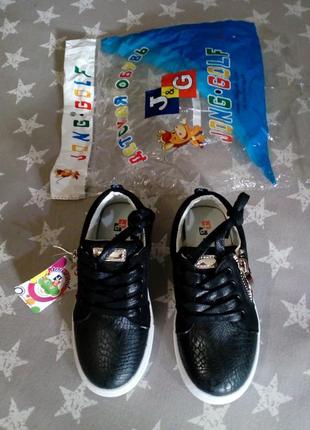 Красивые детские туфли мокасины, кожаная стелька супинатор, стелька 17,8 см4 фото