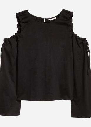 Блуза хлопковая с открытыми плечами h&amp;m