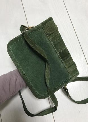 Zara замшевая кожаная сумка кроссбоди клатч манго3 фото