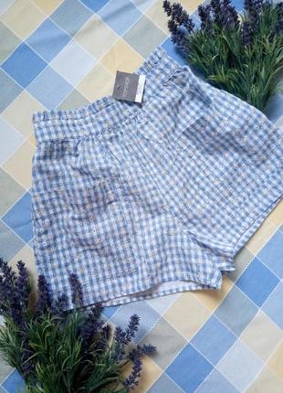 Шорты хлопок вышивка высокая талия