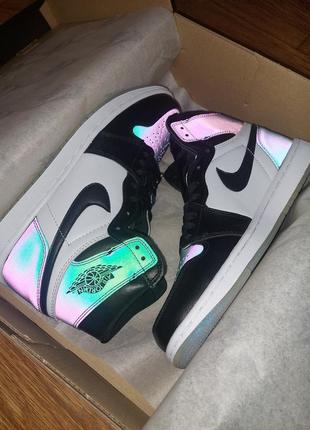 Крутые рефлективные кроссовки унисекс air jordan