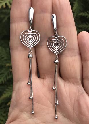 Новинка!! стильные серебряные серьги вещательки, серебро 925 проба