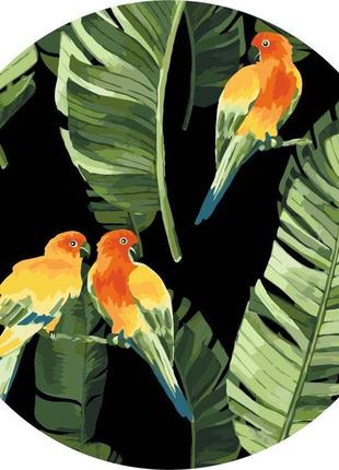 Картина за номерами папуги в тропіках (розмір m)1 фото