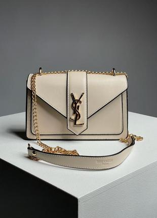 Сумка у стилі yves saint laurent shoulder messenger bag beige