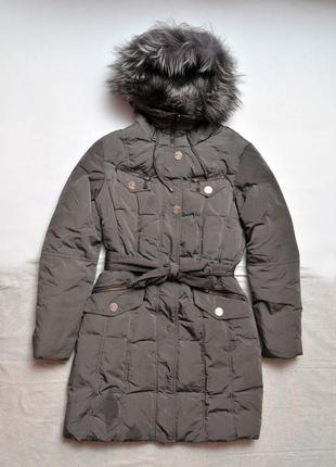 Уютный теплый натуральный пуховик пальто пух куртка1 фото