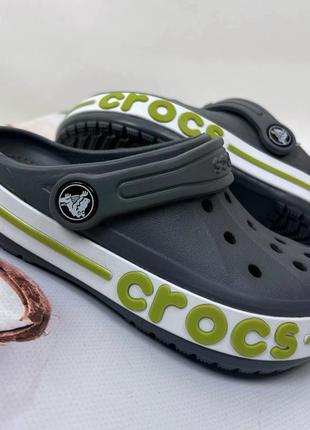 Детские кроксы сабо crocs bayaband kids original charcoal