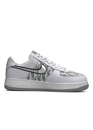 Nike air force 1 x dior white grey