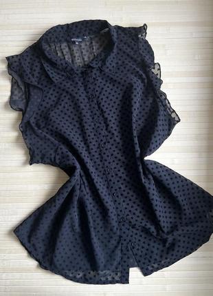 Стильная летняя шифоновая блуза в сердечки 🖤