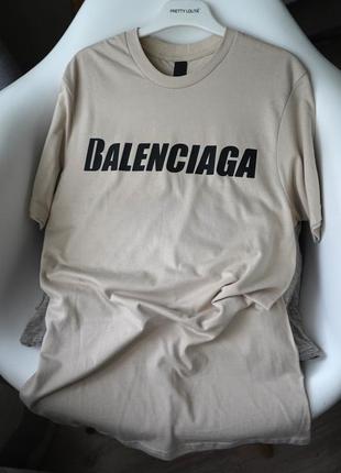 Футболка з логотипом balenciaga футболка оверсайз