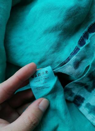 Натуральна лляна італійська блузка блуза з відкритими плечами6 фото