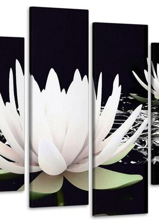 Модульная картина из 4 частей в госиную и спальню цветы лилии art-6_4 melmil