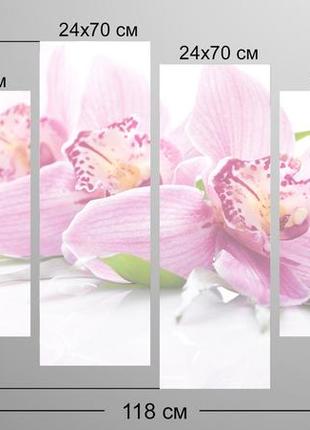Модульная картина из 4 частей в госиную и спальню цветы орхидея art-44_4 melmil3 фото