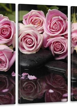 Модульна картина букет троянди аrt-123_3а1 фото