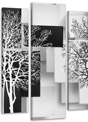 Модульна картина у вітальню / спальню абстракція дерева art-434_5 ( 80х118см )
