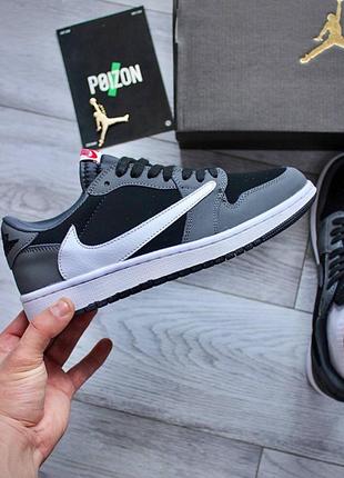 Nike air jordan 1 low travis scott кросівки чоловічі на весну літо осінь
