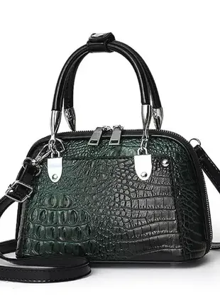 Модная женская мини сумочка через плечо рептилия сумочка клатч змеиная лаковая сумка-клатч крокодил5 фото