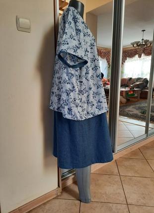 Джинсовое с блузоном платье 👗 большого размера2 фото