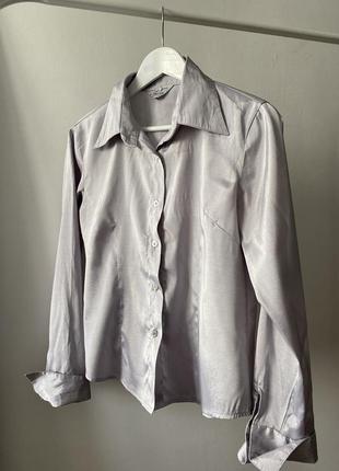 Атласна блуза , шовкова рубашка4 фото