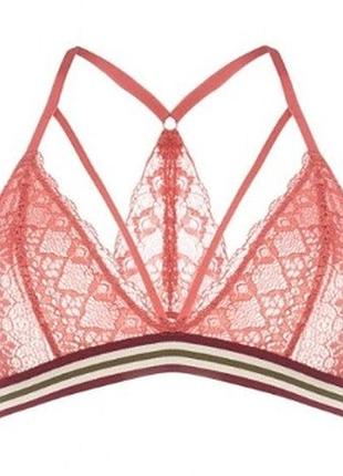 Мереживний браллет з портупеями і оригінальною спинкою (розмір м)