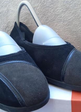 Жіночі замшеві чорні туфлі saniped човники2 фото