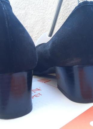 Женские замшевые черные туфли saniped лодочки1 фото