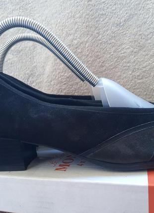 Жіночі замшеві чорні туфлі saniped човники3 фото