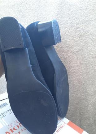 Женские замшевые черные туфли saniped лодочки7 фото