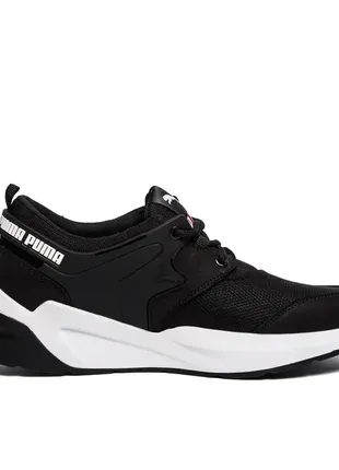 Мужские кроссовки летние сетка puma black2 фото