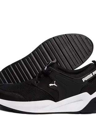 Мужские кроссовки летние сетка puma black5 фото