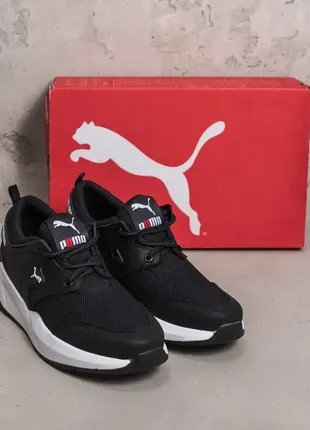 Мужские кроссовки летние сетка puma black1 фото