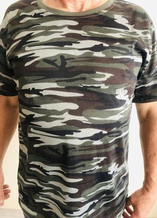 Мужская футболка хаки батал  хl-4хl размеры